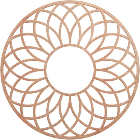 Ekena Millwork Cannes Wood Fretwork Pierced Ceiling Medallion, Cherry, 26"OD x 8 7/8"ID x 1/4"T CMWP26X26X0250CNCH